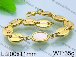 Stainless Steel Gold-plating Bracelet  - KB51847-TSC