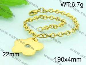 Stainless Steel Gold-plating Bracelet  - KB52455-Z