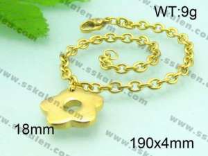Stainless Steel Gold-plating Bracelet  - KB52456-Z