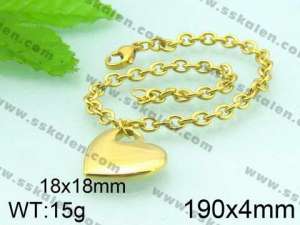Stainless Steel Gold-plating Bracelet  - KB52459-Z