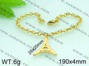 Stainless Steel Gold-plating Bracelet  - KB52462-Z