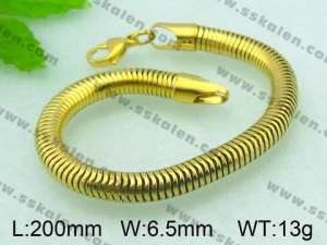 Stainless Steel Gold-plating Bracelet  - KB52780-Z