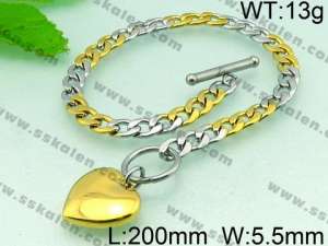 Stainless Steel Gold-plating Bracelet  - KB54111-Z
