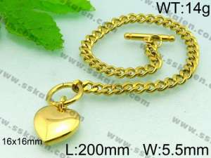 Stainless Steel Gold-plating Bracelet  - KB54112-Z