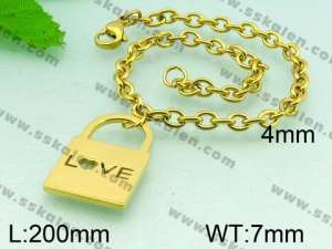 Stainless Steel Gold-plating Bracelet  - KB54114-Z