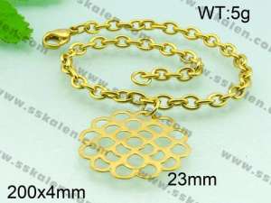 Stainless Steel Gold-plating Bracelet  - KB54115-Z