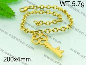 Stainless Steel Gold-plating Bracelet  - KB54116-Z