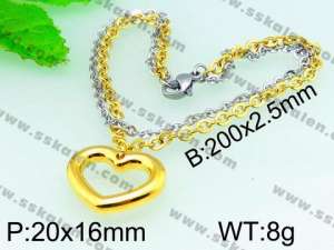 Stainless Steel Gold-plating Bracelet  - KB54765-Z