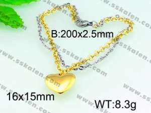 Stainless Steel Gold-plating Bracelet  - KB54767-Z