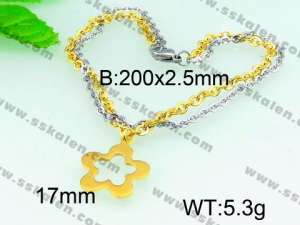 Stainless Steel Gold-plating Bracelet  - KB54768-Z