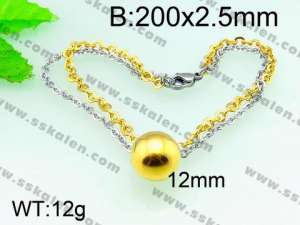 Stainless Steel Gold-plating Bracelet  - KB54769-Z