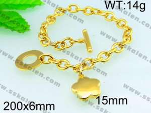 Stainless Steel Gold-plating Bracelet  - KB54776-Z