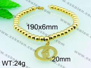 Stainless Steel Gold-plating Bracelet  - KB54864-Z