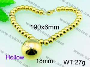 Stainless Steel Gold-plating Bracelet  - KB54879-Z