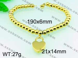 Stainless Steel Gold-plating Bracelet  - KB54882-Z