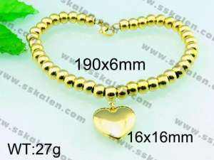 Stainless Steel Gold-plating Bracelet  - KB54884-Z