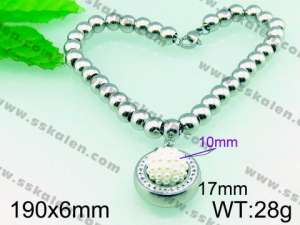 Stainless Steel Stone Bracelet - KB54913-Z