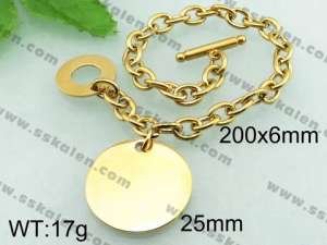 Stainless Steel Gold-plating Bracelet  - KB55713-Z