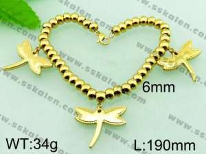 Stainless Steel Gold-plating Bracelet  - KB55981-Z