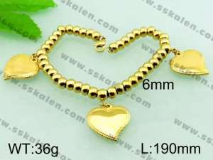 Stainless Steel Gold-plating Bracelet  - KB55984-Z