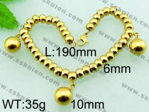 Stainless Steel Gold-plating Bracelet  - KB55986-Z