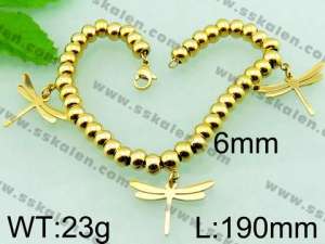 Stainless Steel Gold-plating Bracelet  - KB55990-Z