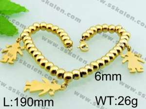 Stainless Steel Gold-plating Bracelet  - KB55997-Z
