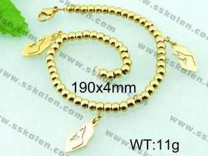 Stainless Steel Gold-plating Bracelet  - KB56617-Z