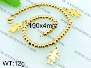 Stainless Steel Gold-plating Bracelet  - KB56631-Z