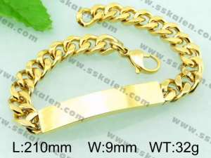 Stainless Steel Gold-plating Bracelet - KB56654-Z