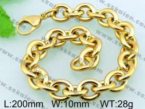 Stainless Steel Gold-plating Bracelet  - KB56741-Z