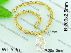 Stainless Steel Gold-plating Bracelet  - KB56773-Z