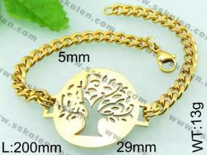 Stainless Steel Gold-plating Bracelet  - KB56840-Z