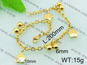 Stainless Steel Gold-plating Bracelet - KB57056-Z