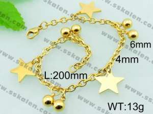 Stainless Steel Gold-plating Bracelet - KB57059-Z