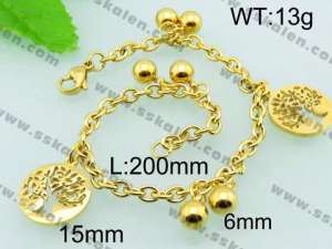 Stainless Steel Gold-plating Bracelet - KB57060-Z