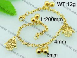 Stainless Steel Gold-plating Bracelet  - KB57061-Z