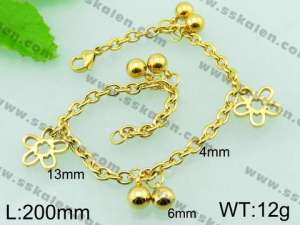 Stainless Steel Gold-plating Bracelet  - KB57063-Z