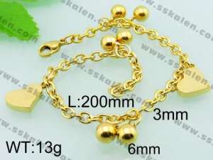 Stainless Steel Gold-plating Bracelet  - KB57069-Z