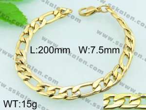 Stainless Steel Gold-plating Bracelet  - KB57071-Z