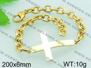 Stainless Steel Gold-plating Bracelet  - KB57162-Z