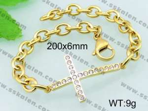 Stainless Steel Gold-plating Bracelet  - KB57166-Z