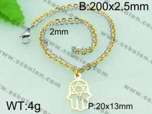 Stainless Steel Gold-plating Bracelet  - KB57204-Z
