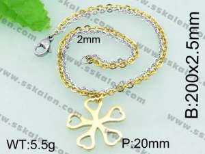 Stainless Steel Gold-plating Bracelet  - KB57205-Z