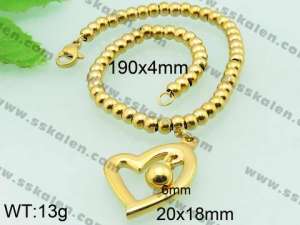 Stainless Steel Gold-plating Bracelet  - KB58913-Z