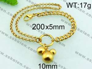 Stainless Steel Gold-plating Bracelet - KB69308-Z