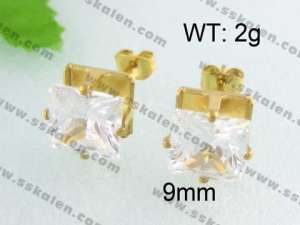 SS Gold-Plating Earring - KE40242-YX