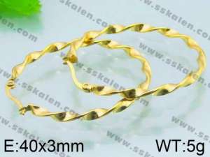 SS Gold-Plating Earring  - KE50519-YX