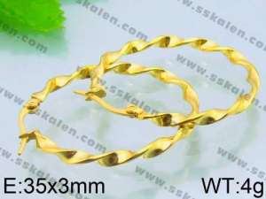SS Gold-Plating Earring - KE50520-YX