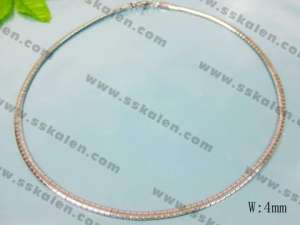 SS Gold-Plating Necklace - KN11312-D